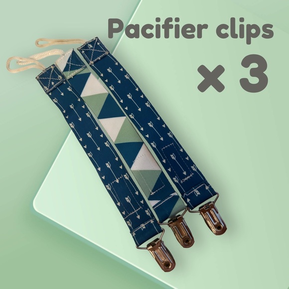🆓👍*GUC* DODO B. | 3️⃣x Pacifier metal clips - Blue themed 🆓 in Bundle - Picture 2 of 12